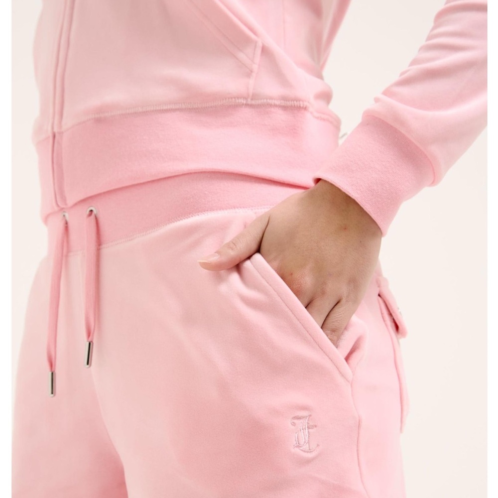 JUICY PINK CLASSIC VELOUR TRACK SHORT WITH BACK POCKET XL